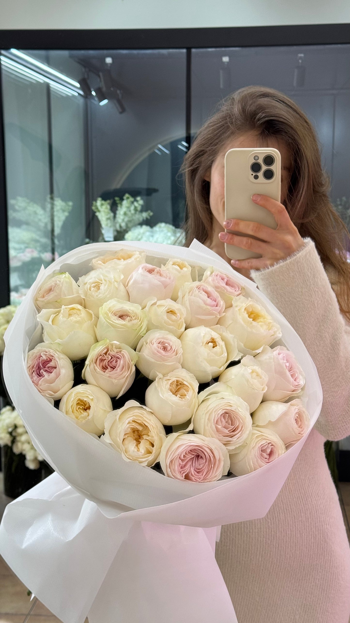 Mix of garden roses